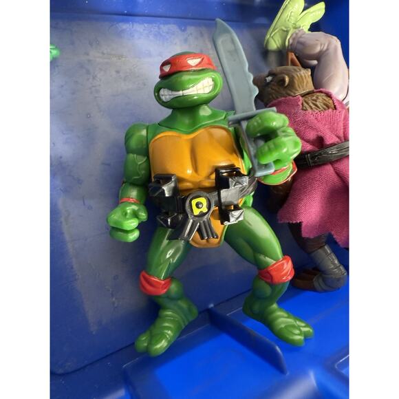 Vintage 1988–1990 TMNT Action Figure Lot Thermos Lunchbox – Playmates - Picture 13 of 16